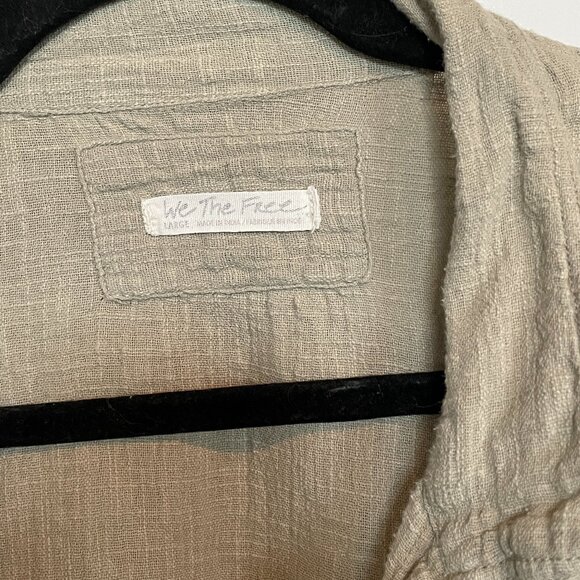 Free People We The Free One and Only Button-down sz L - Picture 4 of 4